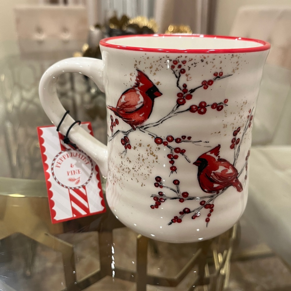 Peppermint & Pine Cardinal Mug